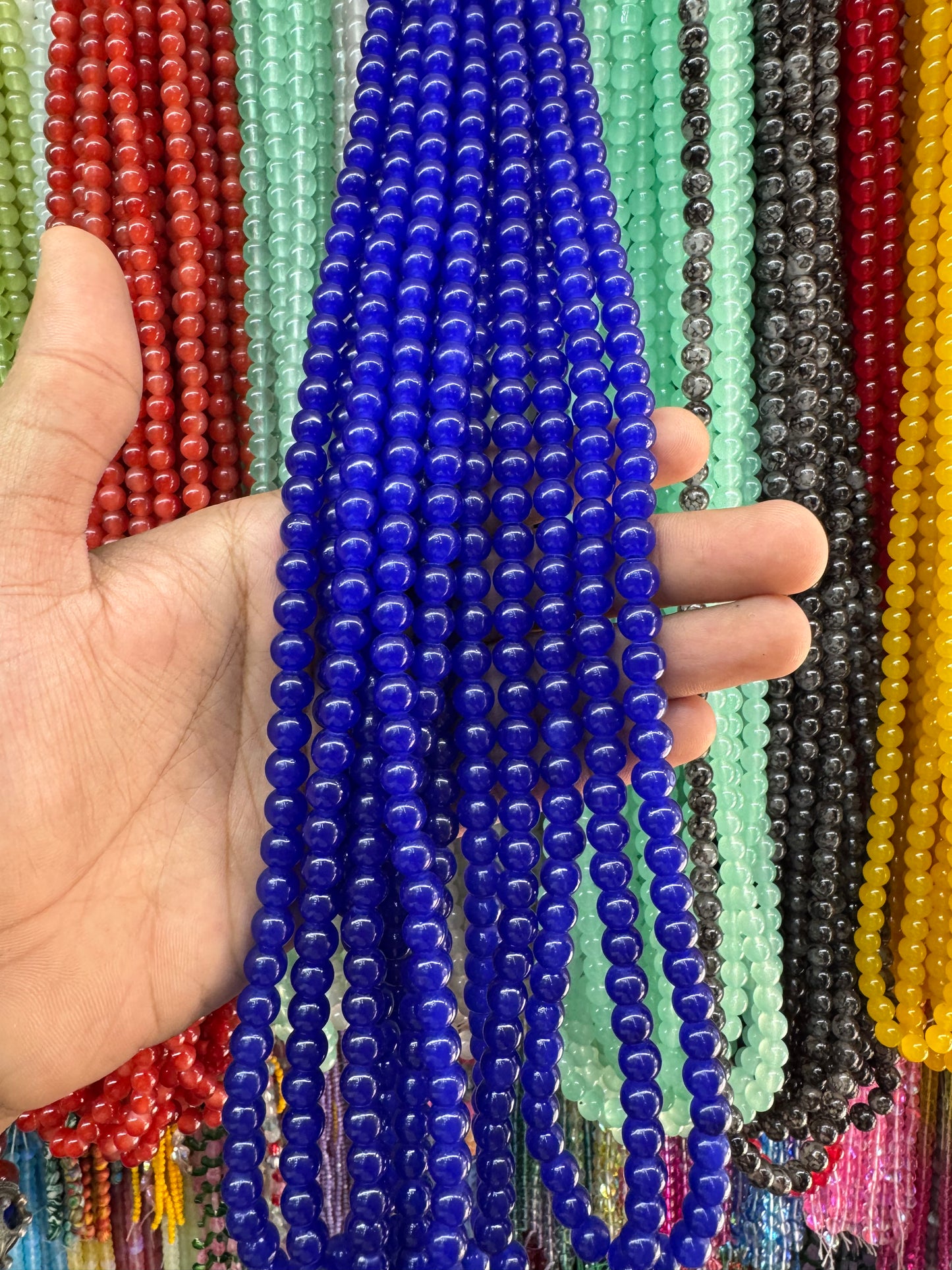 Jelly Round Beads Strand – 100 Beads Per Strand for Jewelry Making