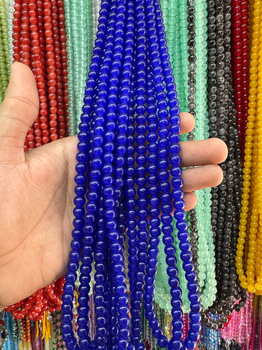 Jelly Round Beads Strand – 100 Beads Per Strand for Jewelry Making