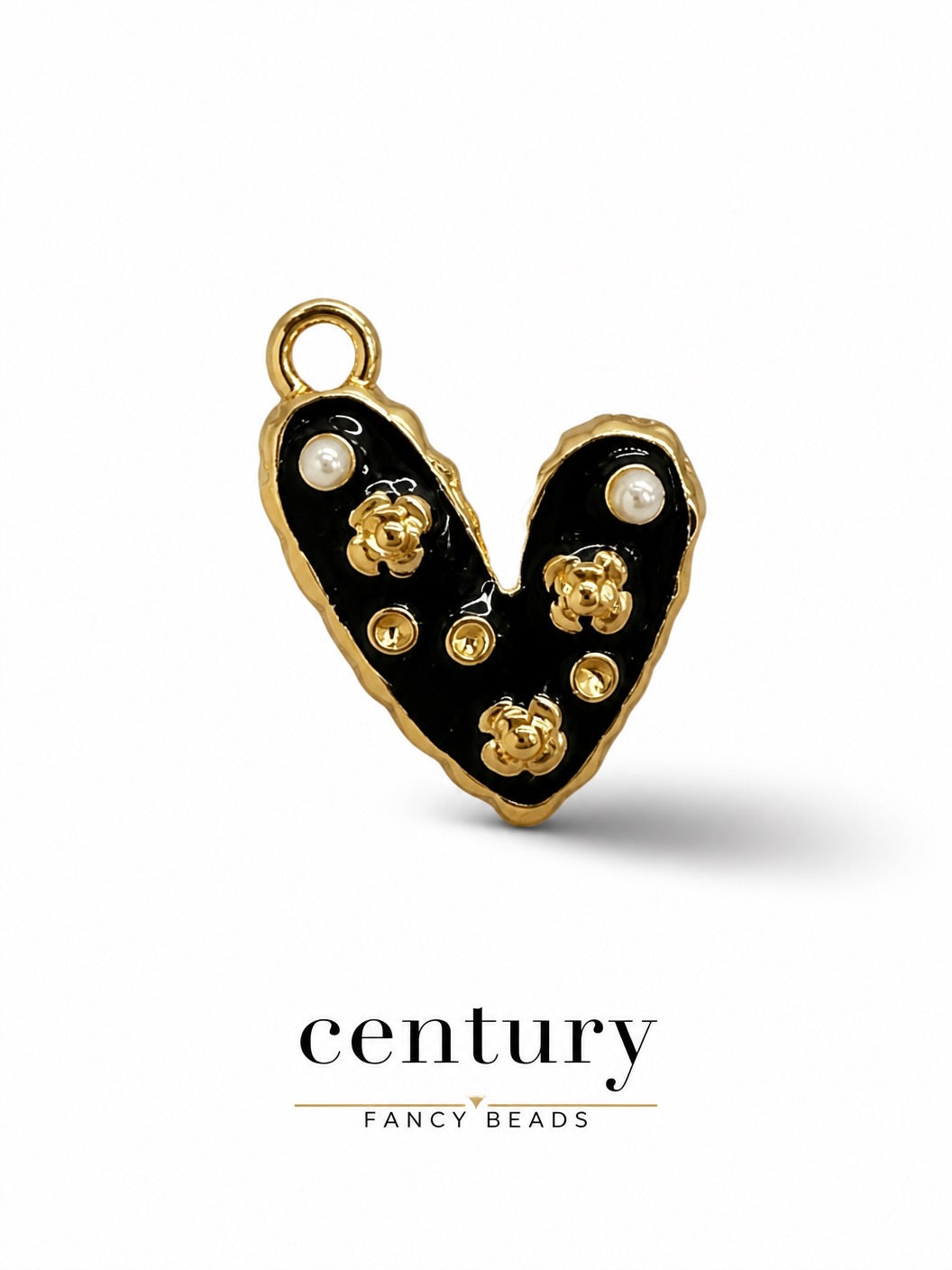 Heart charm for Imitation Jewellery Making | Century Fancy Beads