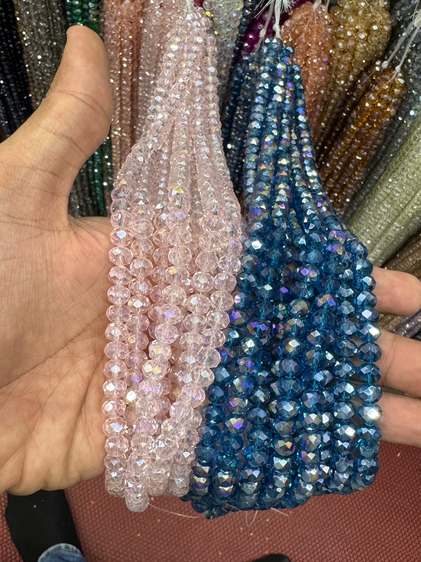 8mm Glass Rainbow Crystal Beads