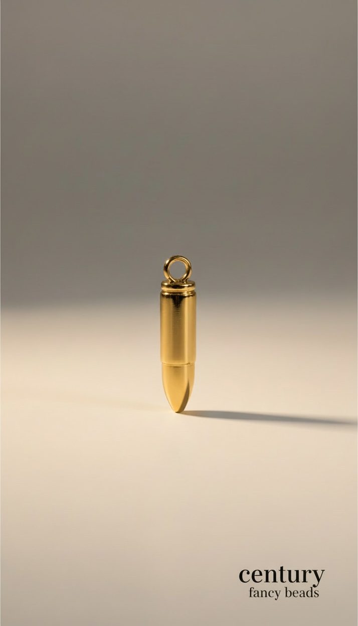 Premium bullet  Shape Metal Pendant for Jewellery & Keychains |