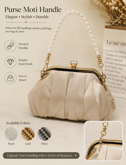 Purse Moti Handle | Pearl Bag Handle |