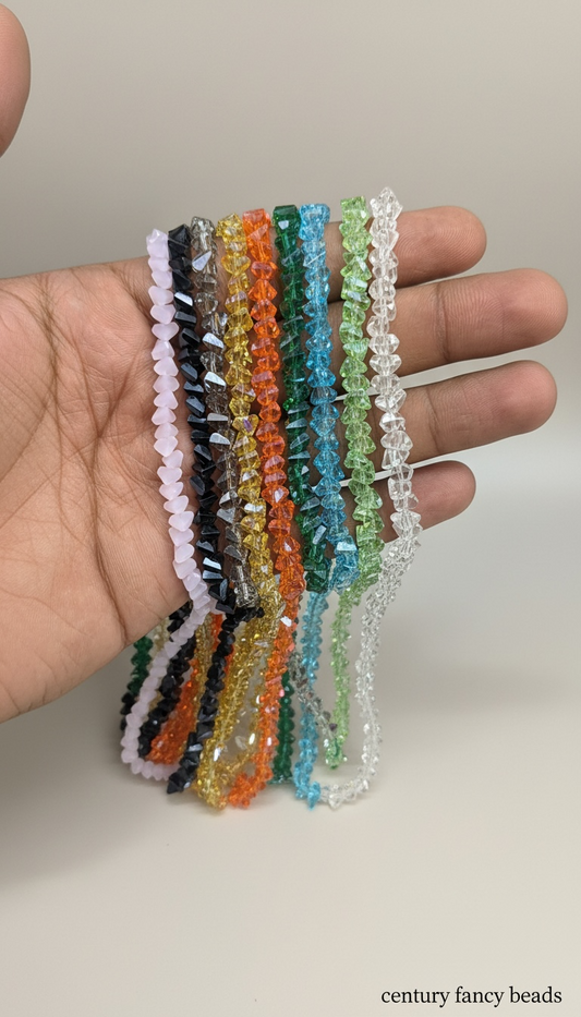 6mm Triangle Crystal Beads String