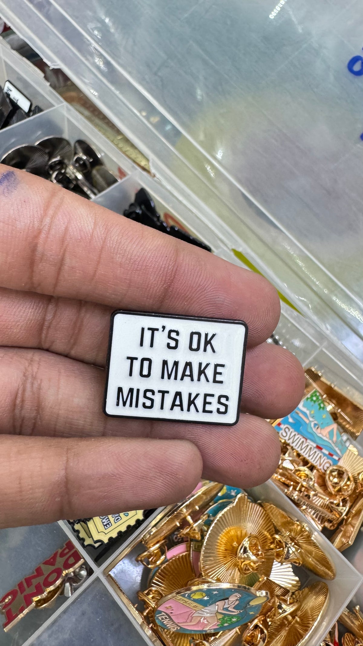 It’s OK TO MAKE MISTAKES Brooch Pin for imatation jewellery