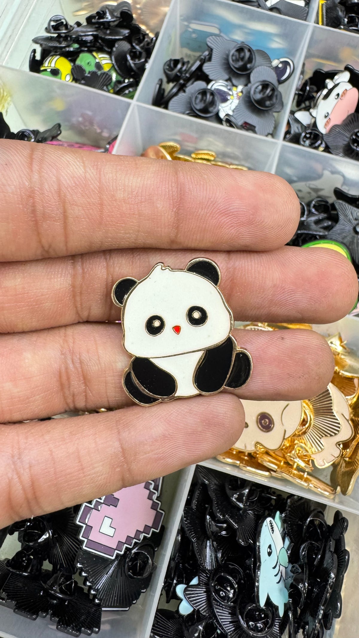 CUTE PANADA Enamel Lapel Pin imatation jewellery