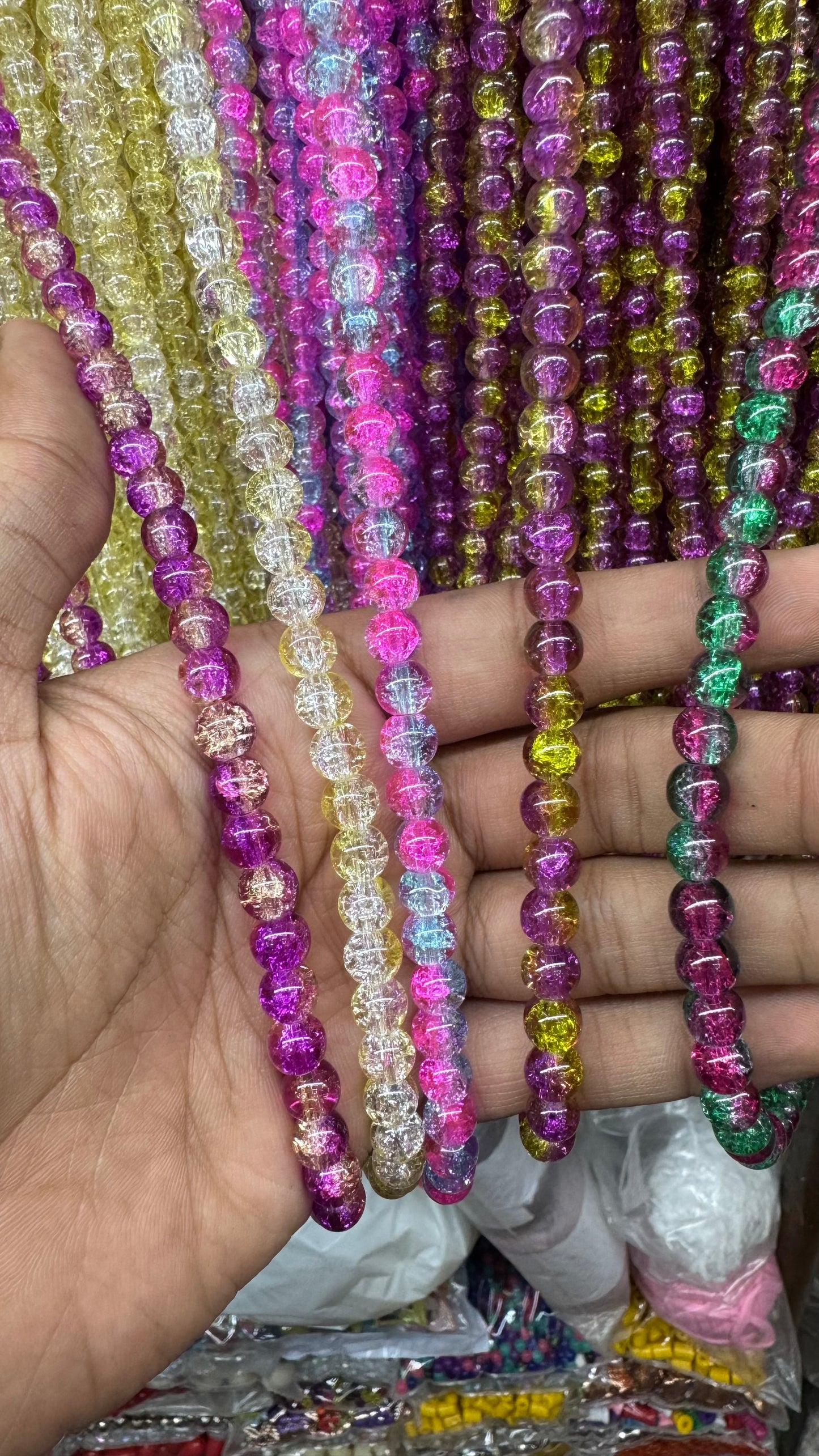 8mm Cracker beads