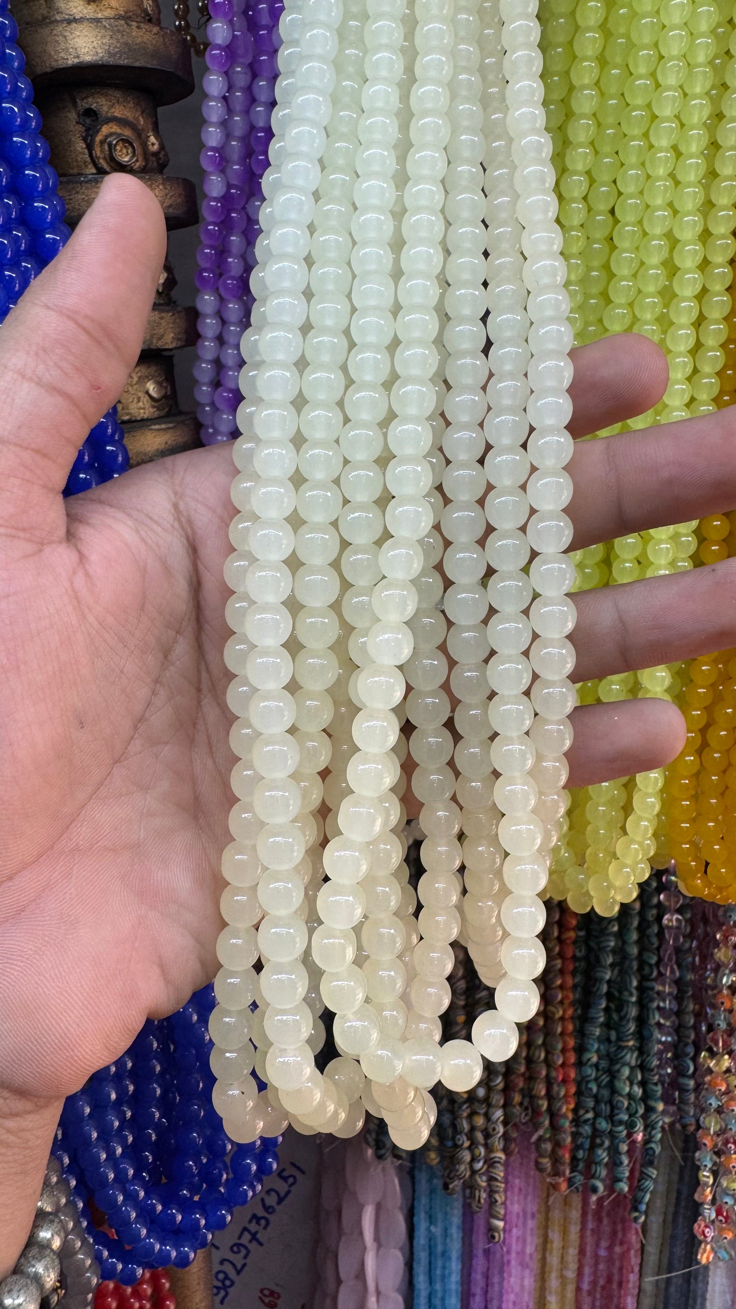 Jelly Round Beads Strand – 100 Beads Per Strand for Jewelry Making