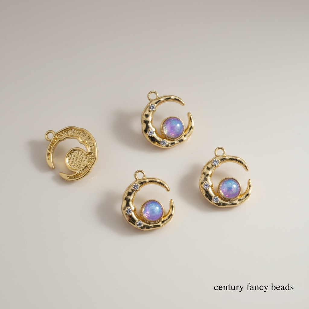 Premium Moti Gold Polish Designer Charms