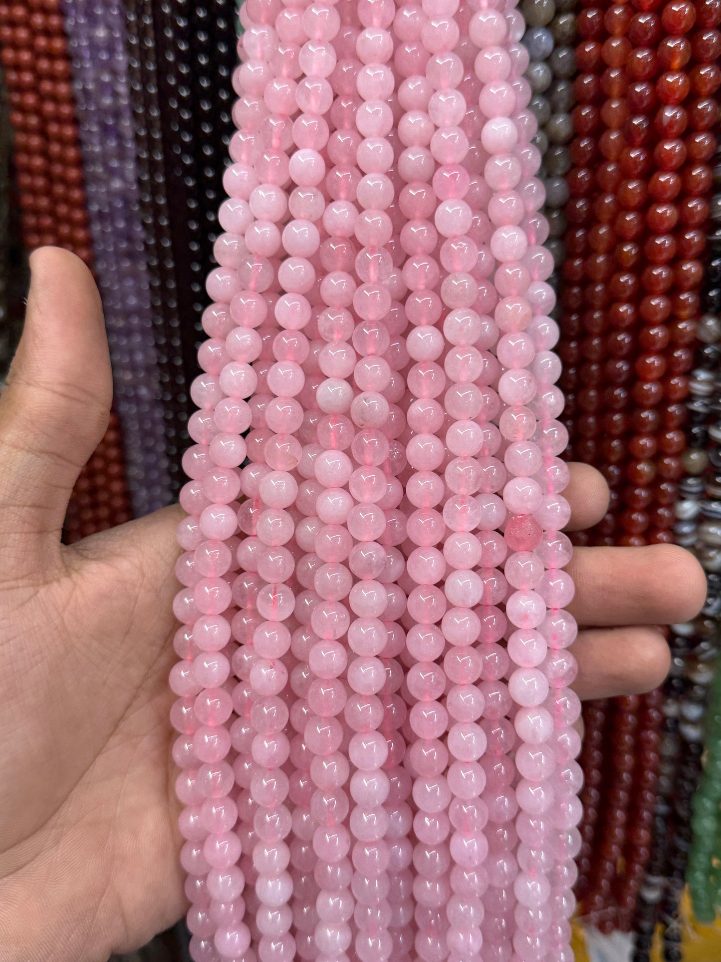 AAA Rose Quartz Natural Stone Beads (8mm)