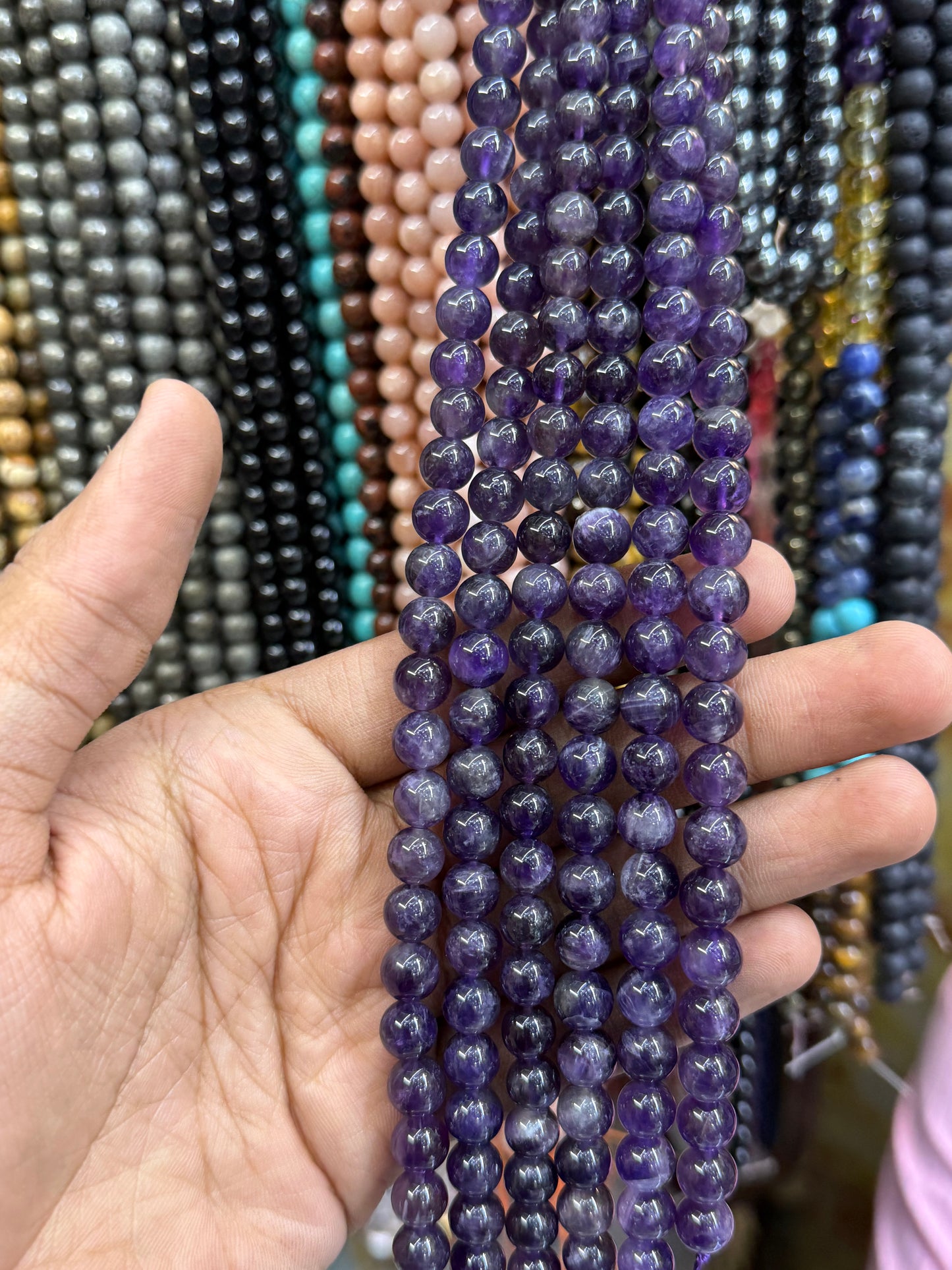 AAA Amethyst Natural Stone Beads (8mm)