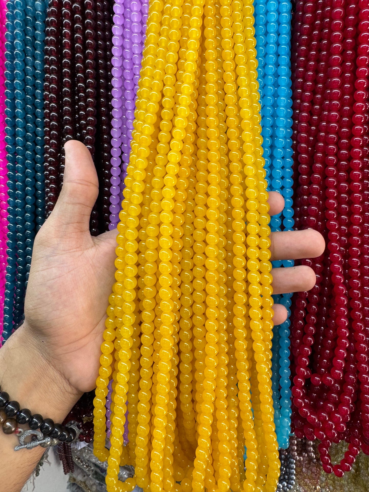 Jelly Round Beads Strand – 100 Beads Per Strand for Jewelry Making