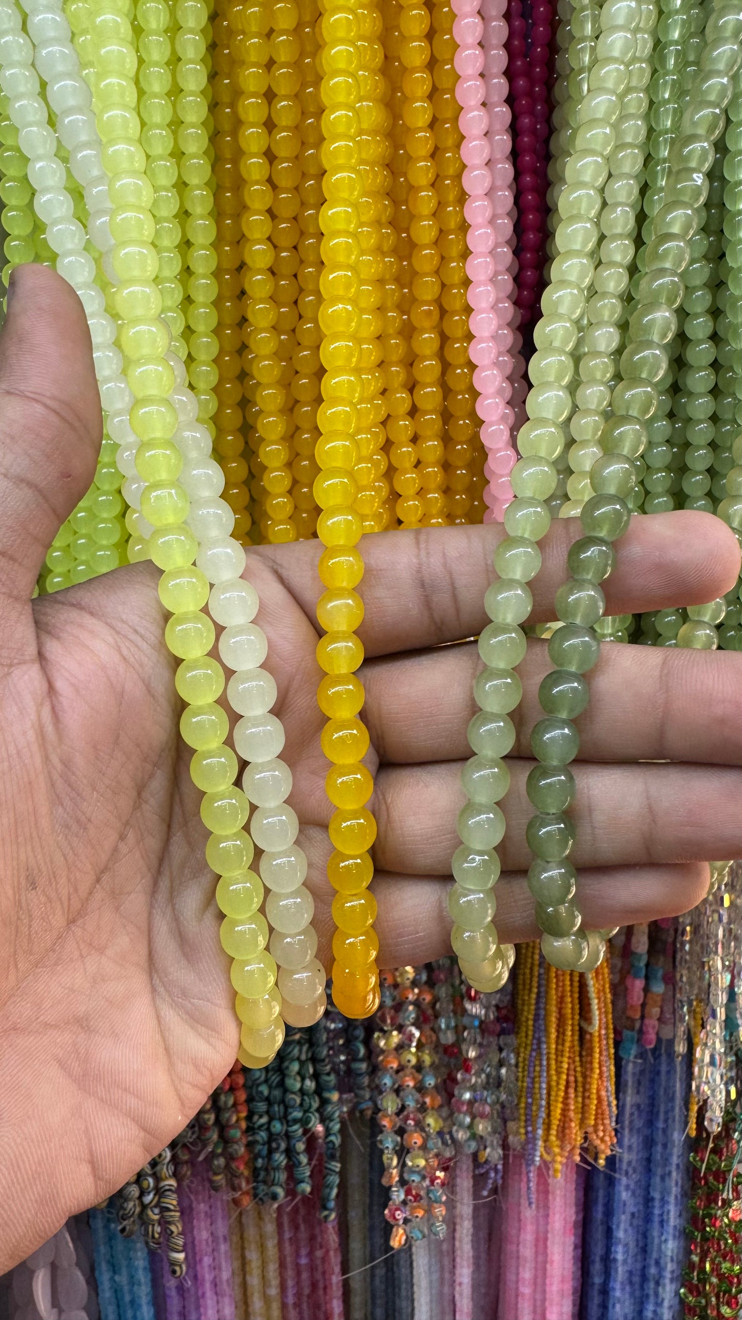 Jelly Round Beads Strand – 100 Beads Per Strand for Jewelry Making