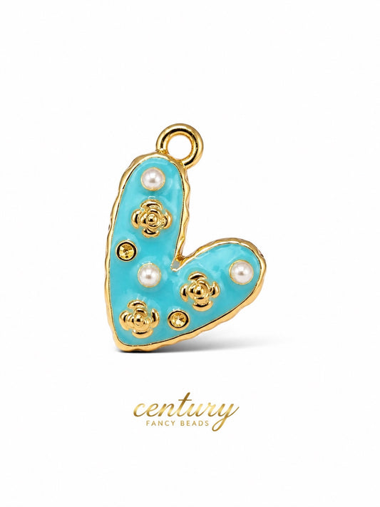 Heart charm for Imitation Jewellery Making | Century Fancy Beads