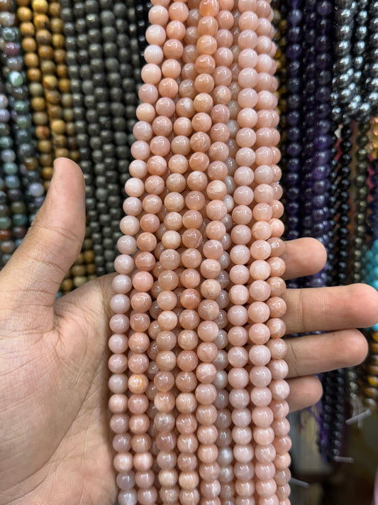 AAA Peach Moonstone Beads (8mm)