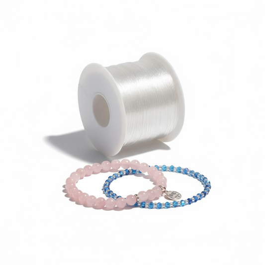 White & Black Elastic Thread