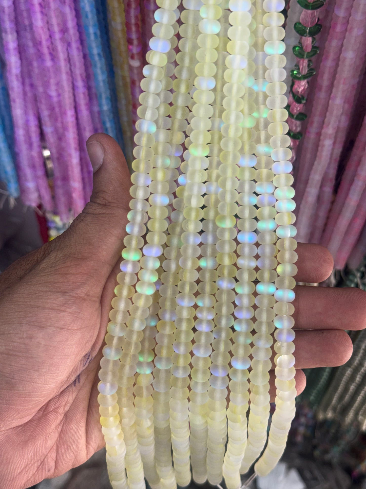8mm UV Aura Beads Rainbow Shine