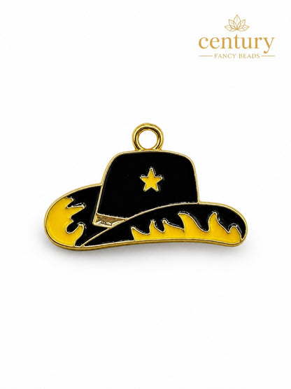 Cow boy hat  enamel for Imitation Jewellery Making | Century Fancy Beads