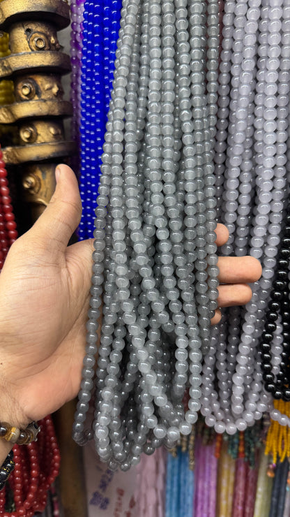 Jelly Round Beads Strand – 100 Beads Per Strand for Jewelry Making