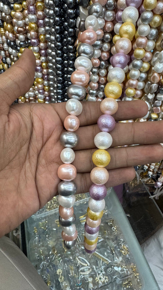 Multicolor Shell Pearl Beads – Irregular Luxury Pearls for Jewellery Making