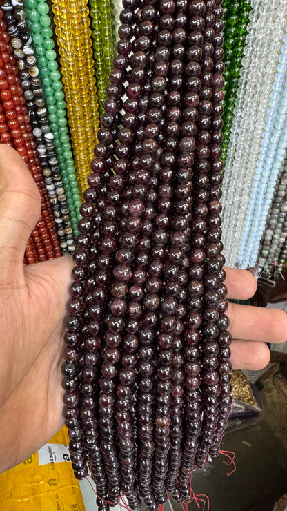 Garnet Natural Stone Beads (8mm Round)