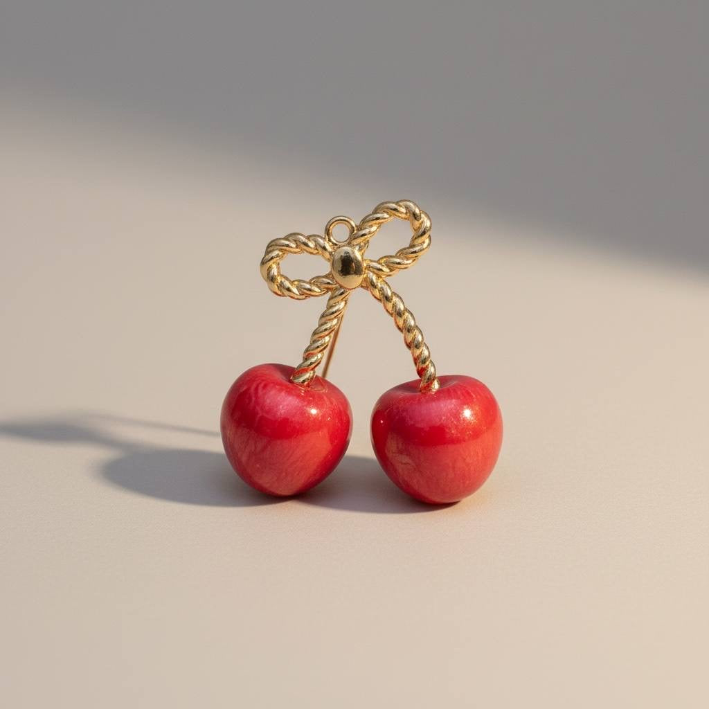Cherry Charm Pendant | Cute Fruit Charm |