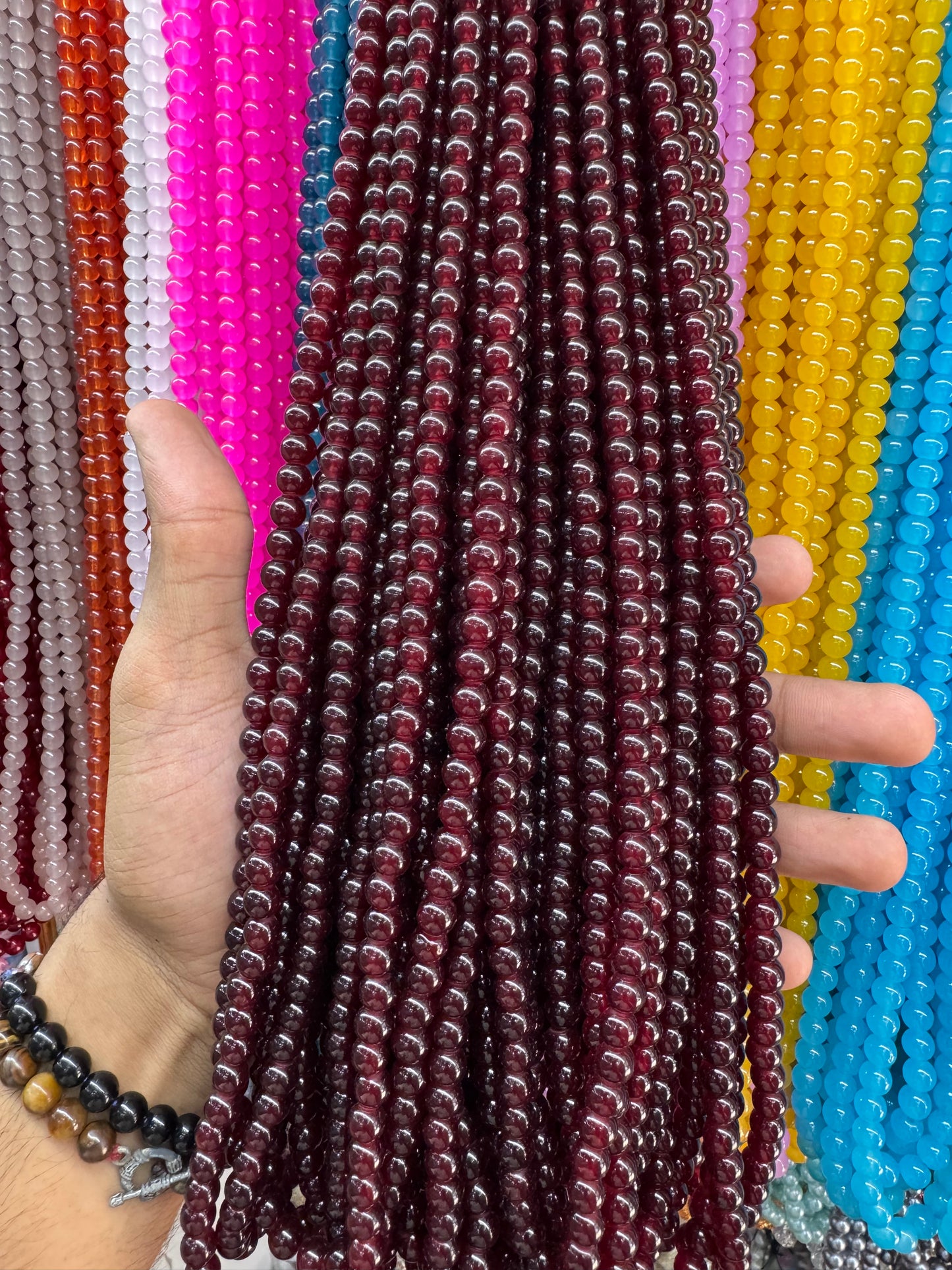 Jelly Round Beads Strand – 100 Beads Per Strand for Jewelry Making