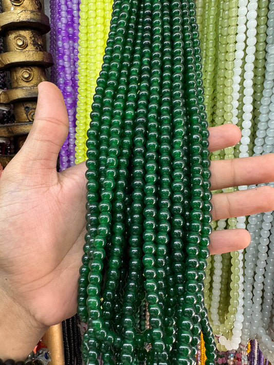 Jelly Round Beads Strand – 100 Beads Per Strand for Jewelry Making
