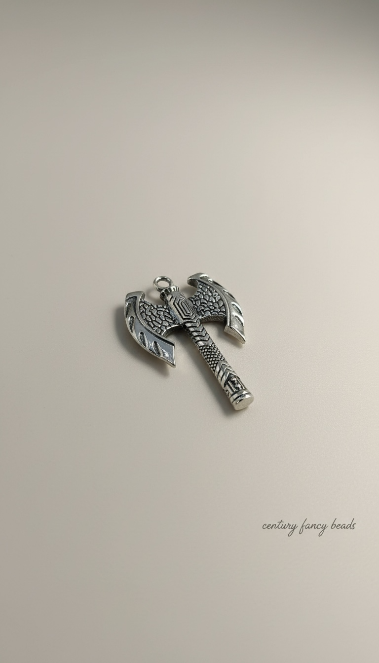 Premium Sliver  AXE  Shape Metal Pendant for Jewellery & Keychains |