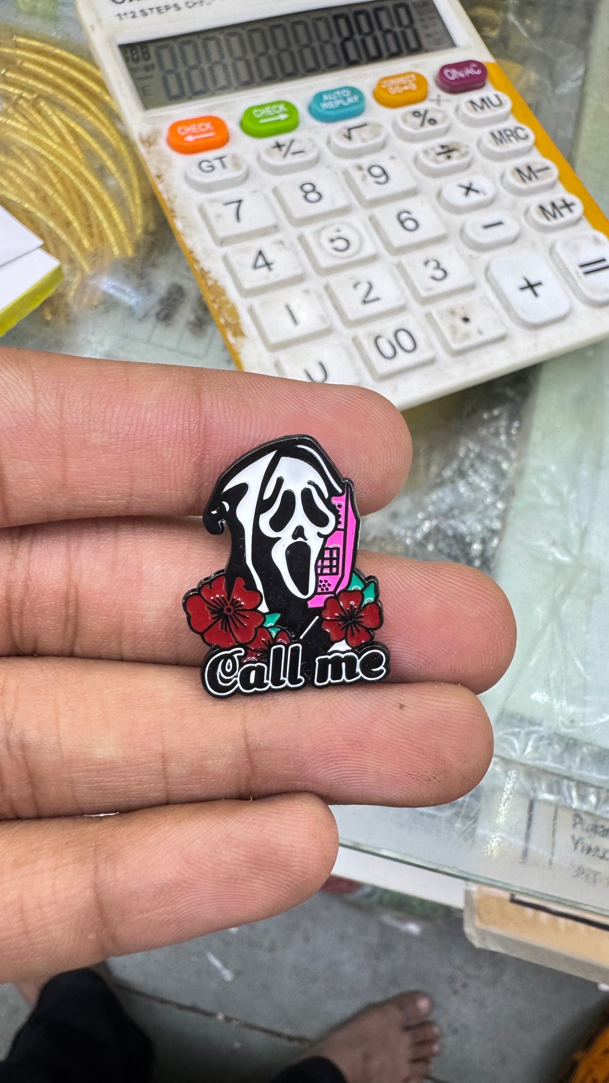 CALL ME GHOST Enamel Lapel Pin imatation jewellery