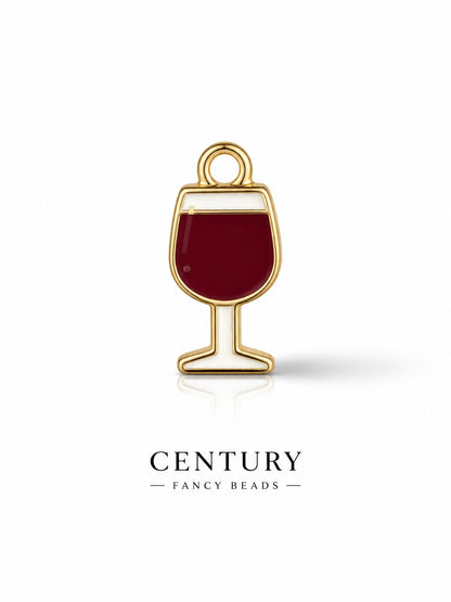Glass of wine charm for Imitation Jewellery Making | Century Fancy Beads
