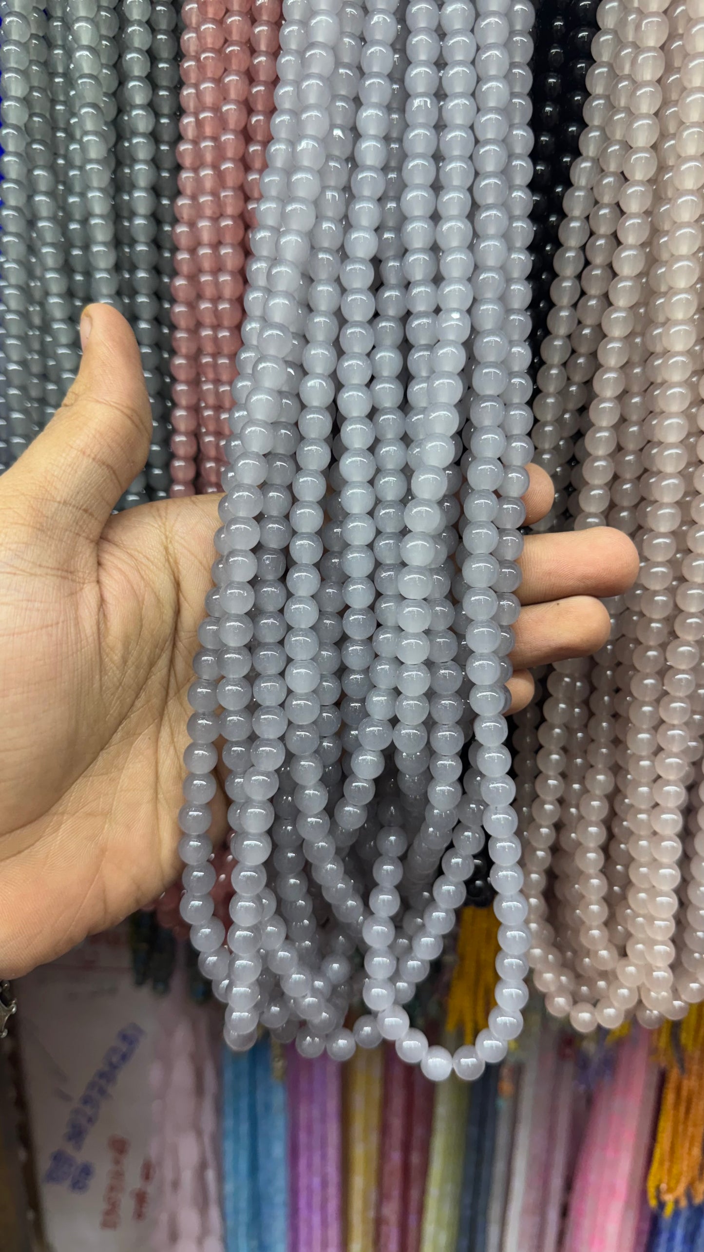 Jelly Round Beads Strand – 100 Beads Per Strand for Jewelry Making