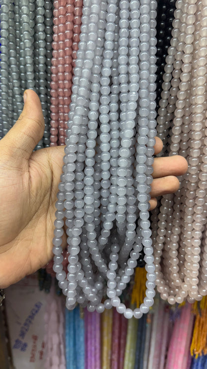 Jelly Round Beads Strand – 100 Beads Per Strand for Jewelry Making