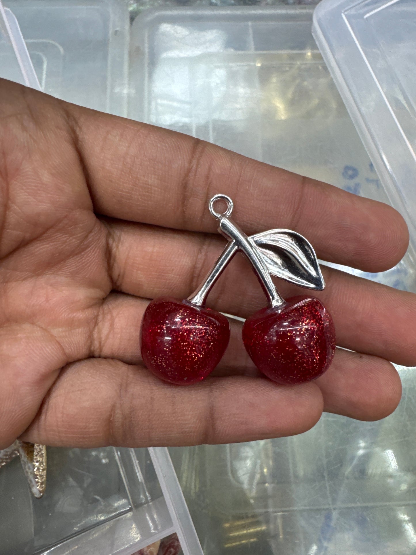 Cherry Charm Pendant | Cute Fruit Charm |