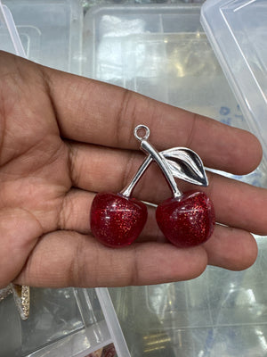 Cherry Charm Pendant | Cute Fruit Charm |