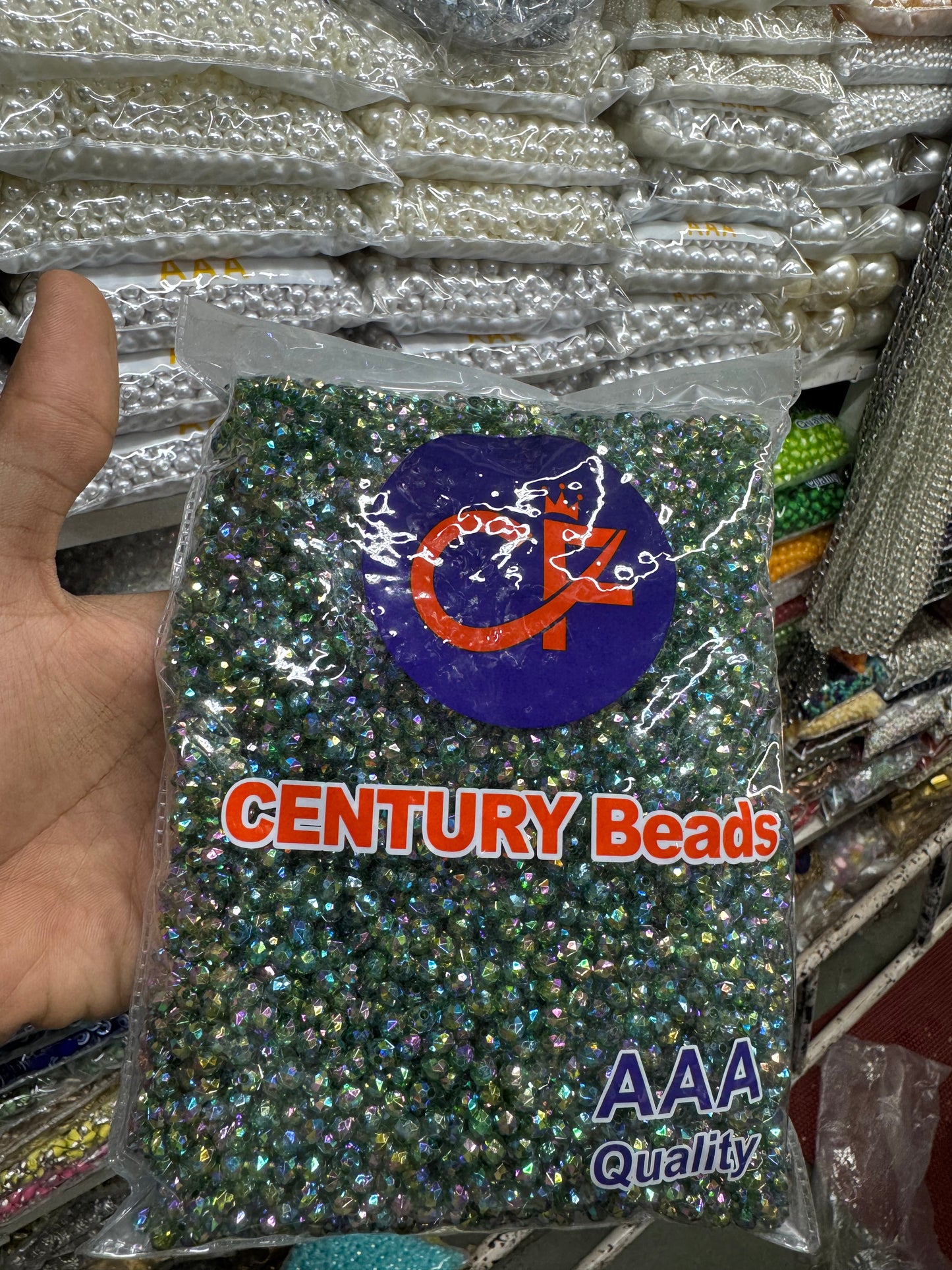 6mm Rainbow Shine Acrylic Crystal Beads