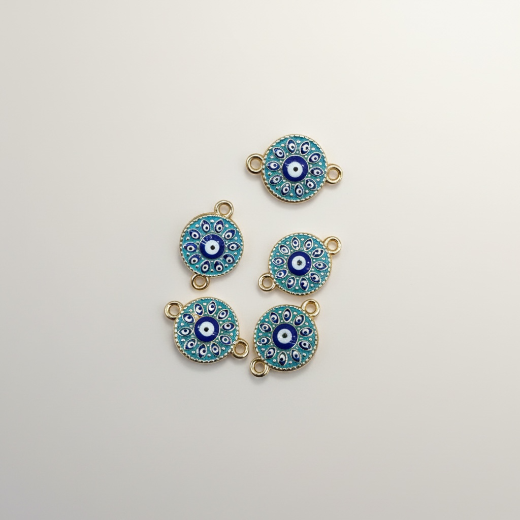 Double Loop Evil Eye Charm | Rakhi Connector Charm