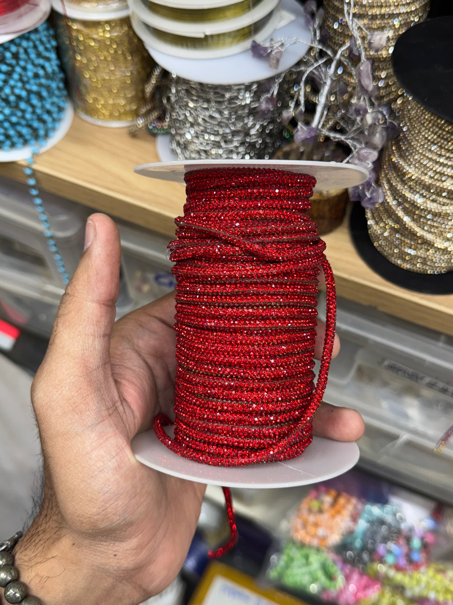 Rhinestone Line for Purse Making | Diamond Chain Roll