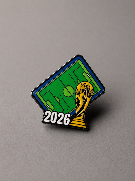 FIFA World Cup 2026 Trophy Football Field Brooch Pin