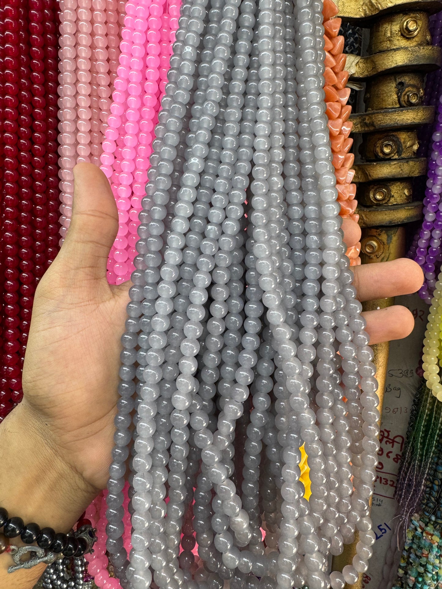 Jelly Round Beads Strand – 100 Beads Per Strand for Jewelry Making