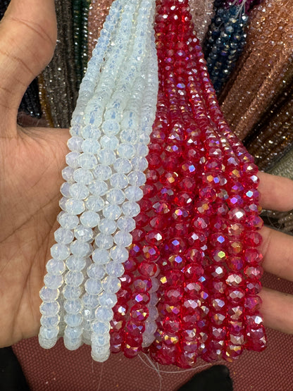 8mm Glass Rainbow Crystal Beads