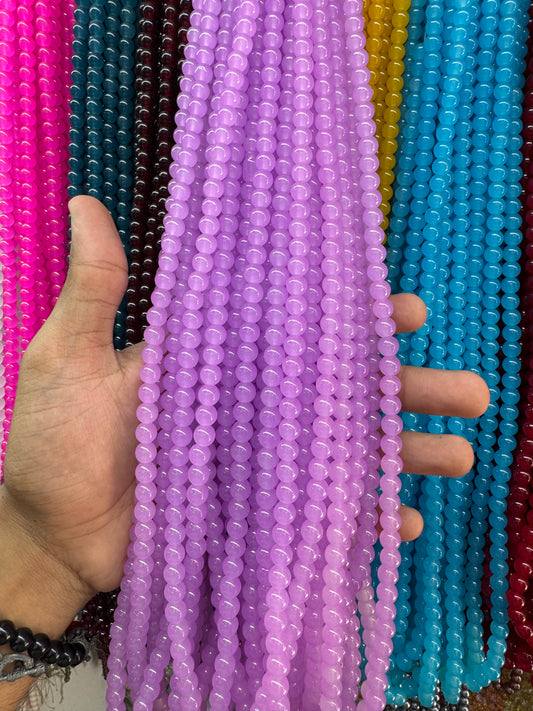 Jelly Round Beads Strand – 100 Beads Per Strand for Jewelry Making