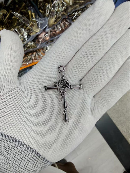 Premium Cross   Shape Metal Pendant for Jewellery & Keychains |