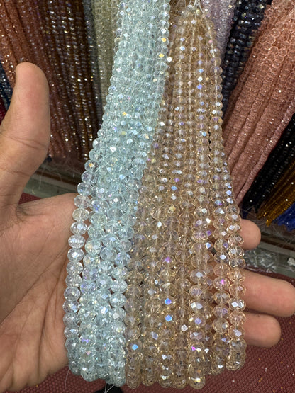 8mm Glass Rainbow Crystal Beads