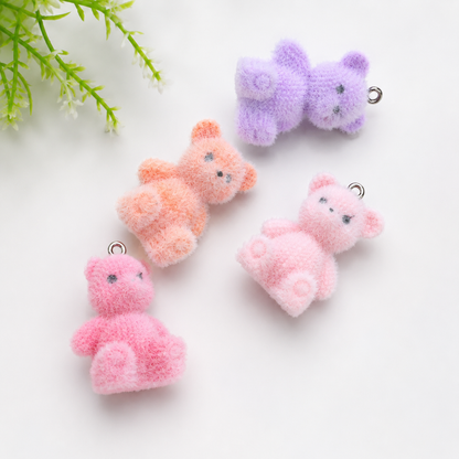Fluffy Miniature Plush Charms for Imitation Jewelry making | Assorted 3 pcs pack