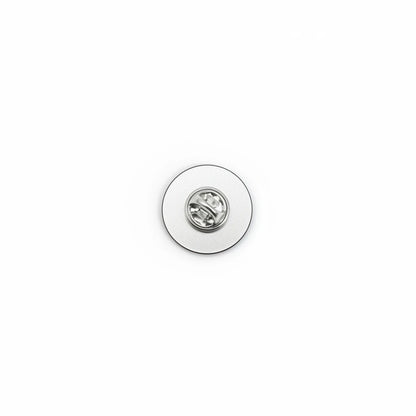 Century Fancy Beads enamel brooch pin back view showing the secure metal clutch fastener on a white background.