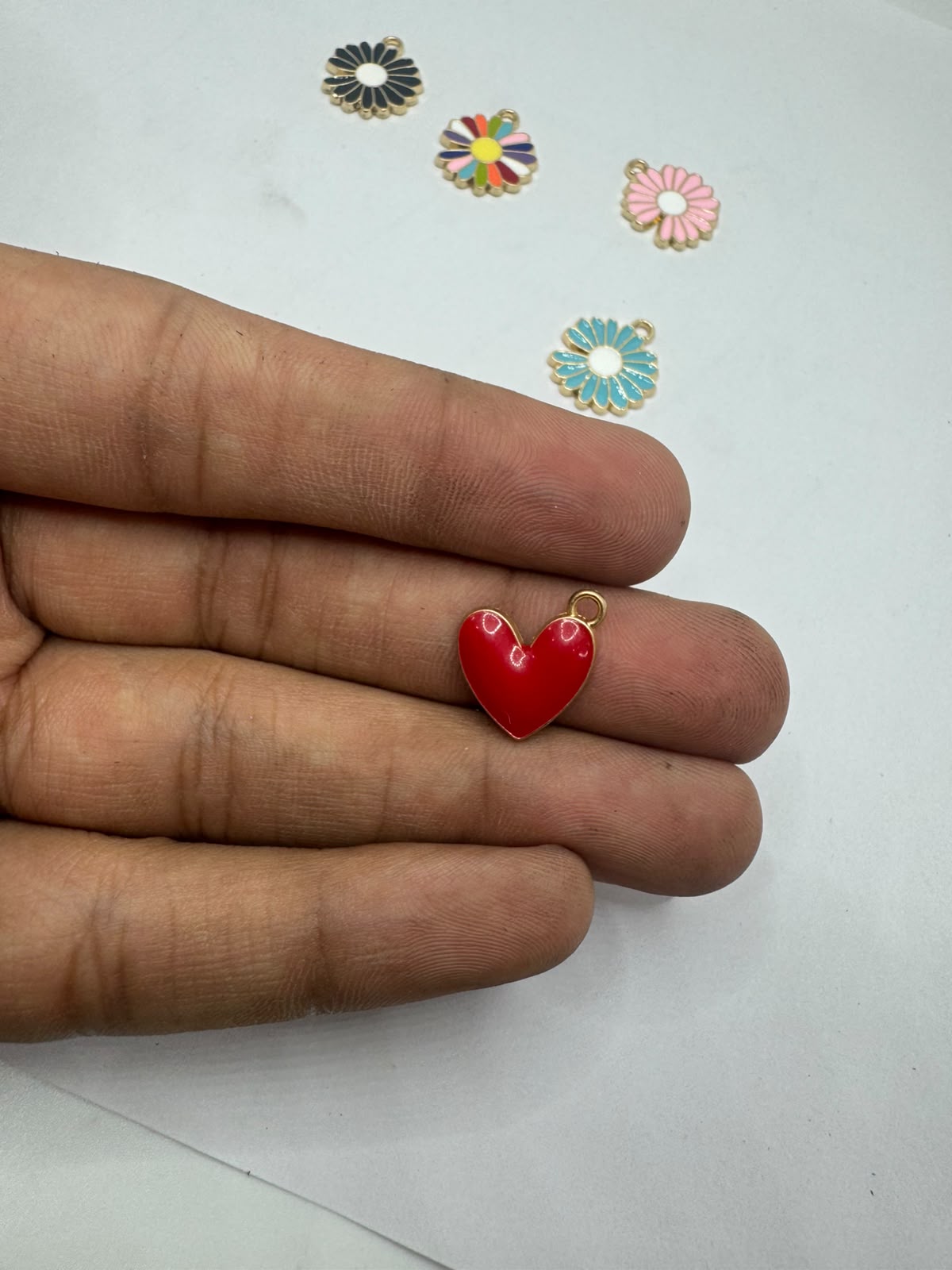 Heart charm for Imitation Jewellery Making | Century Fancy Beads