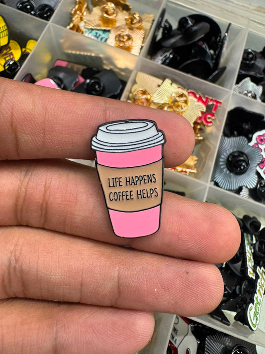 Coffee Enamel Brooch Pin for imatation jewellery