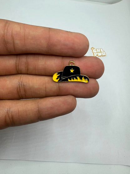 Cow boy hat  enamel for Imitation Jewellery Making | Century Fancy Beads