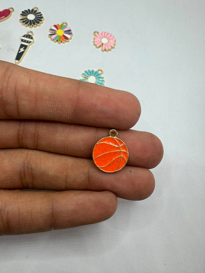 Basketball charm for Imitation Jewellery Making | Century Fancy Beads