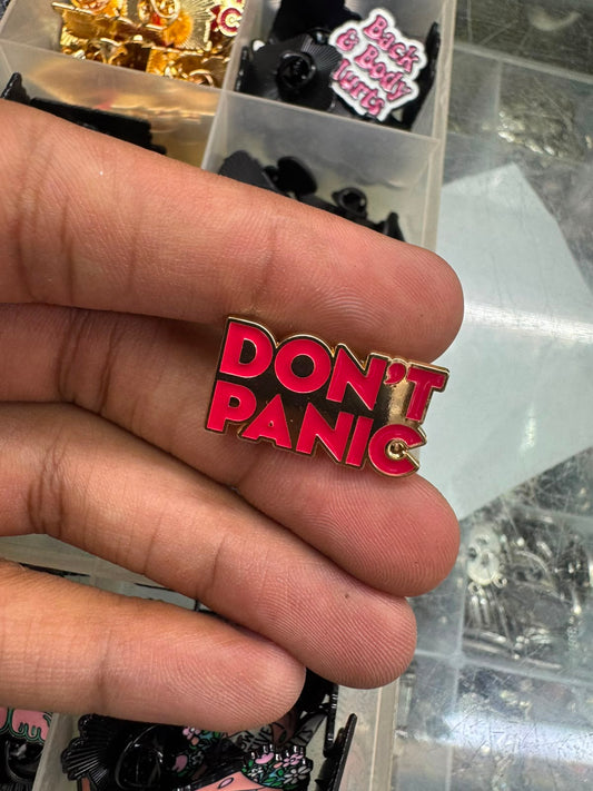 DON,T PANIIC pills Enamel Brooch Pin for imatation jewellery